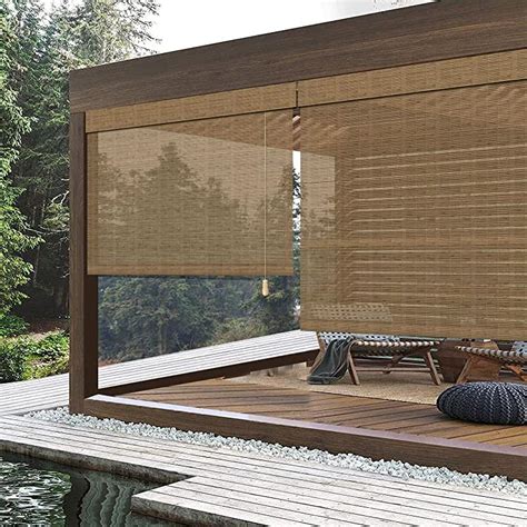 WATERPROOF - Define your outdoor patio or porch with our waterproof shades and bamboo blinds. EASY INSTALLATION - Using the included materials, your new Outdoor roller shade installs in minutes. CHARMING - Reed outdoor blinds and patio shades add a natural touch to your outdoor living space.